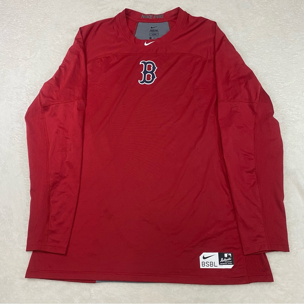 Nike Pro Men's 2XL Boston Red Sox Hypercool MLB Fitted Long Sleeve EUC